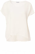 Cream Seersucker Oversized T Shirt