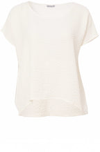Cream Seersucker Oversized T Shirt