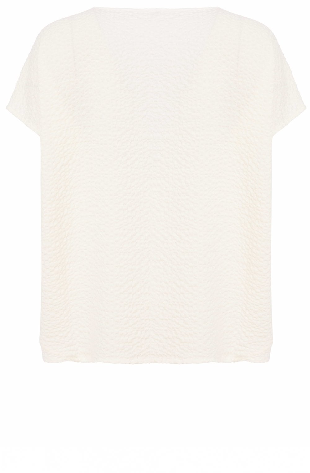 Cream Seersucker Oversized T Shirt
