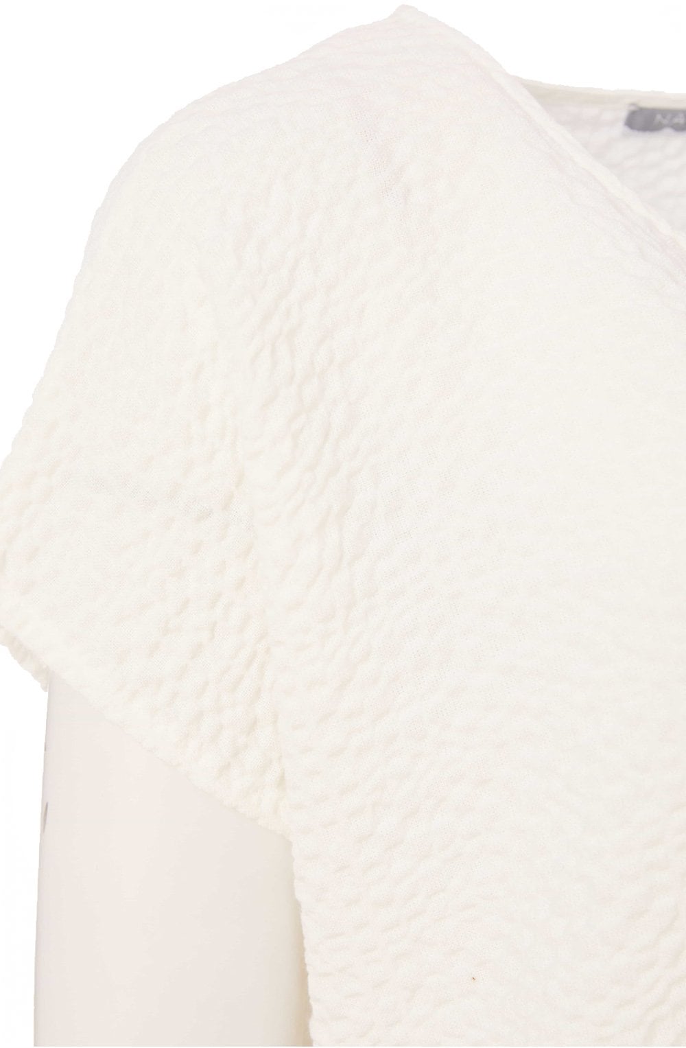 Cream Seersucker Oversized T Shirt