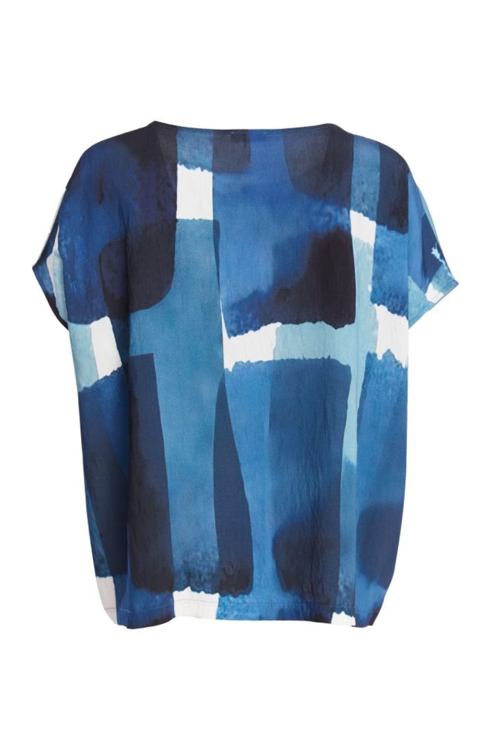 Denim Blue Bold Print Blouse