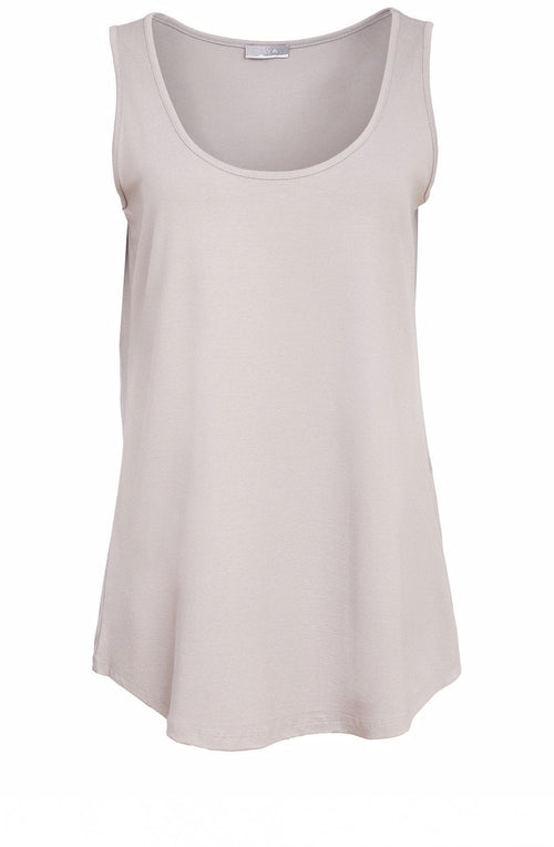 Dove Grey A Line Vest Top