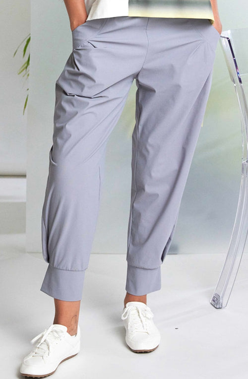 Dove Grey Cuffed Tapered Trousers