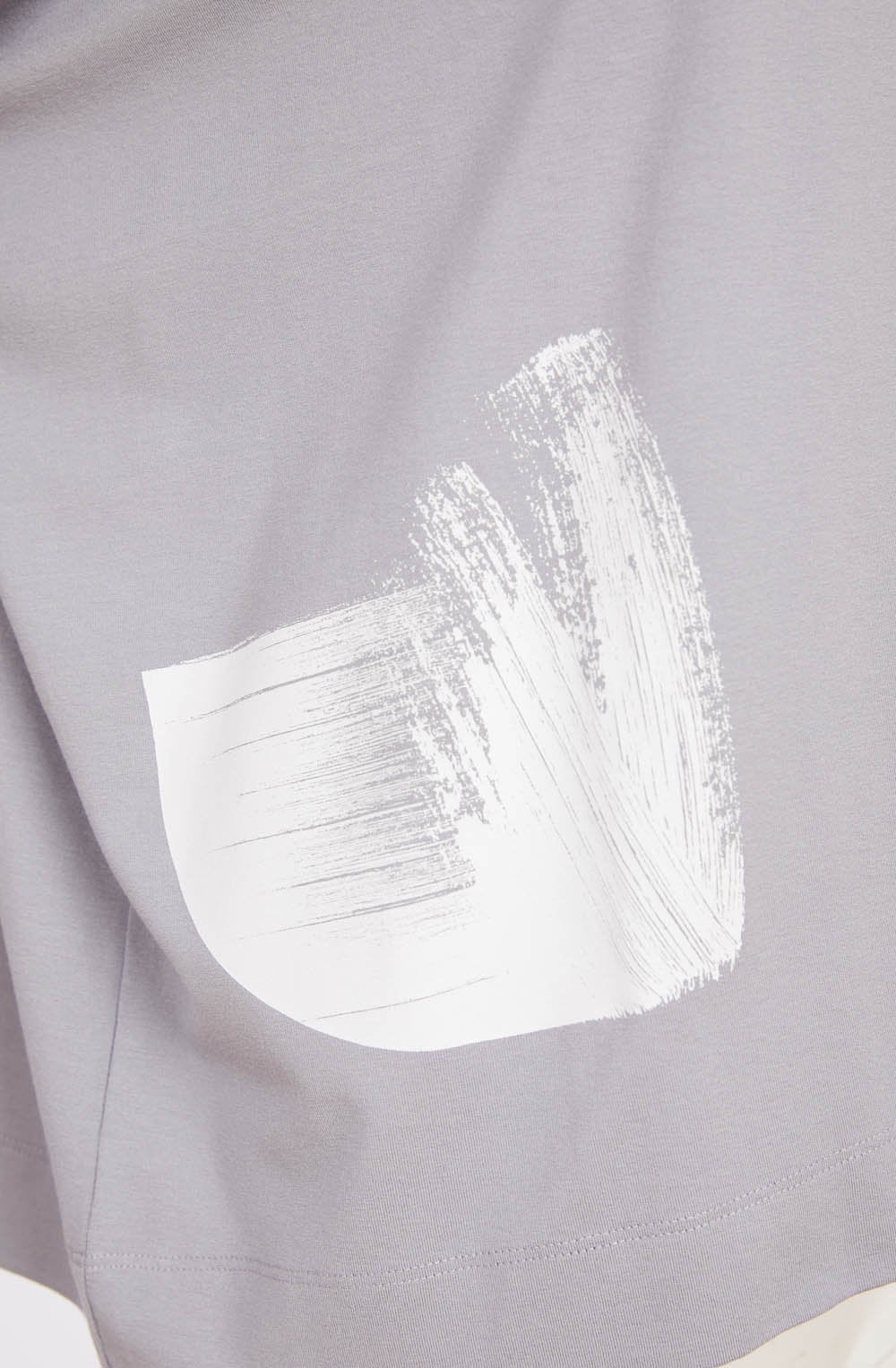 Dove Grey Paint Stroke Design Oversized Top