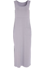 Dove Grey Sleeveless Pocket Design Maxi Dress