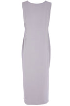 Dove Grey Sleeveless Pocket Design Maxi Dress