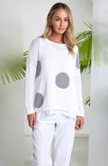 Dove Polka Dot Oversized Jumper