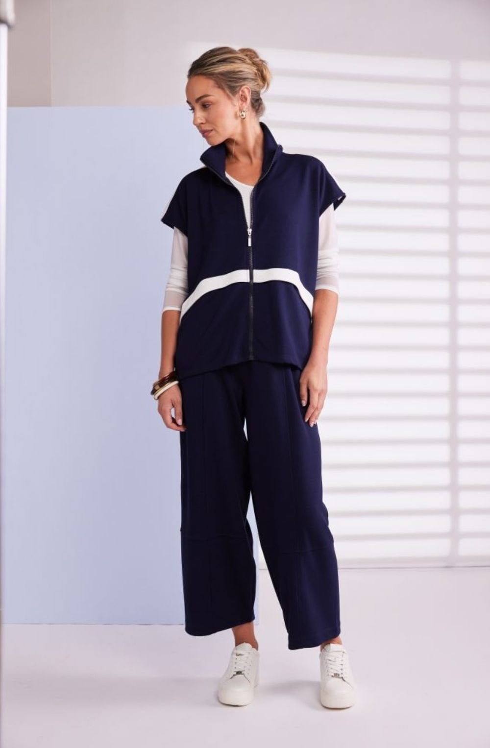 French Blue Balloon Trousers