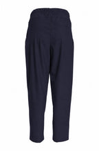 French Blue Tab Hem Slim Leg Trousers