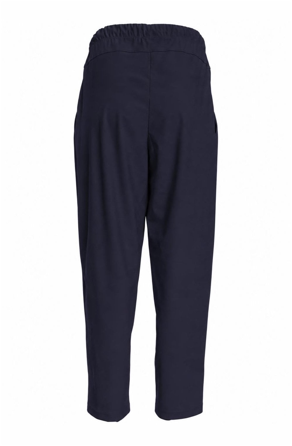 French Blue Tab Hem Slim Leg Trousers