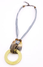Lemon Loop and Square Shell Necklace