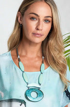 Mint Oval Necklace with Oblong Stone