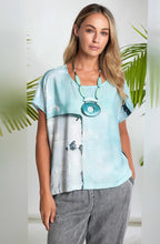 Mint Oval Necklace with Oblong Stone