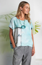 Mint Oval Necklace with Oblong Stone
