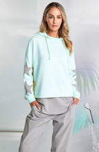 Mint Statement Sleeve Super Soft Hooded Top