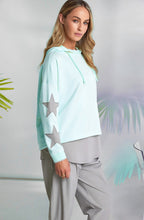 Mint Statement Sleeve Super Soft Hooded Top
