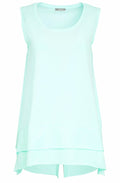 Mint Tiered Design Oversized A Line Vest Top