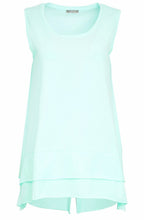 Mint Tiered Design Oversized A Line Vest Top