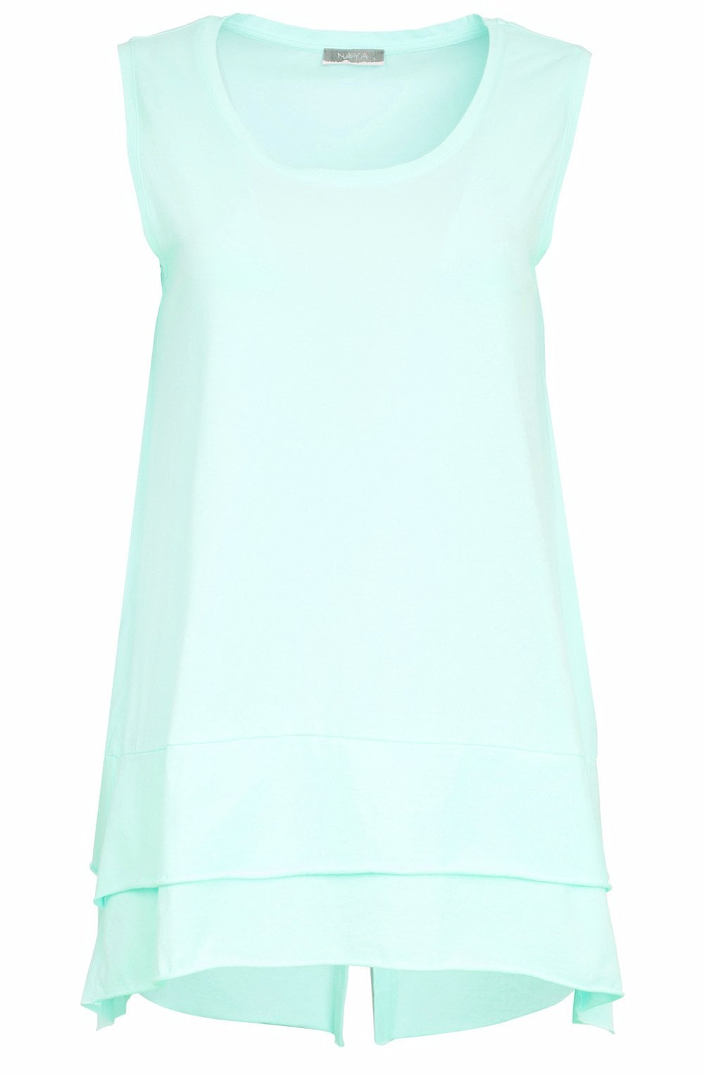Mint Tiered Design Oversized A Line Vest Top