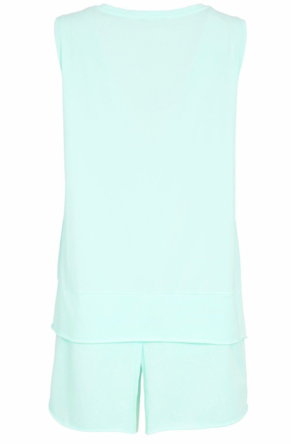 Mint Tiered Design Oversized A Line Vest Top
