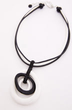 Monochrome Circle Pendant Necklace