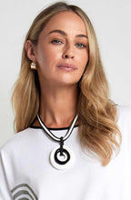 Monochrome Circle Pendant Necklace