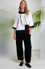Monochrome Embossed Jacquard and Funnel Neck Top
