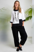 Monochrome Embossed Jacquard and Funnel Neck Top