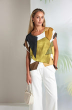 Oasis Bold Print Round Neck Blouse