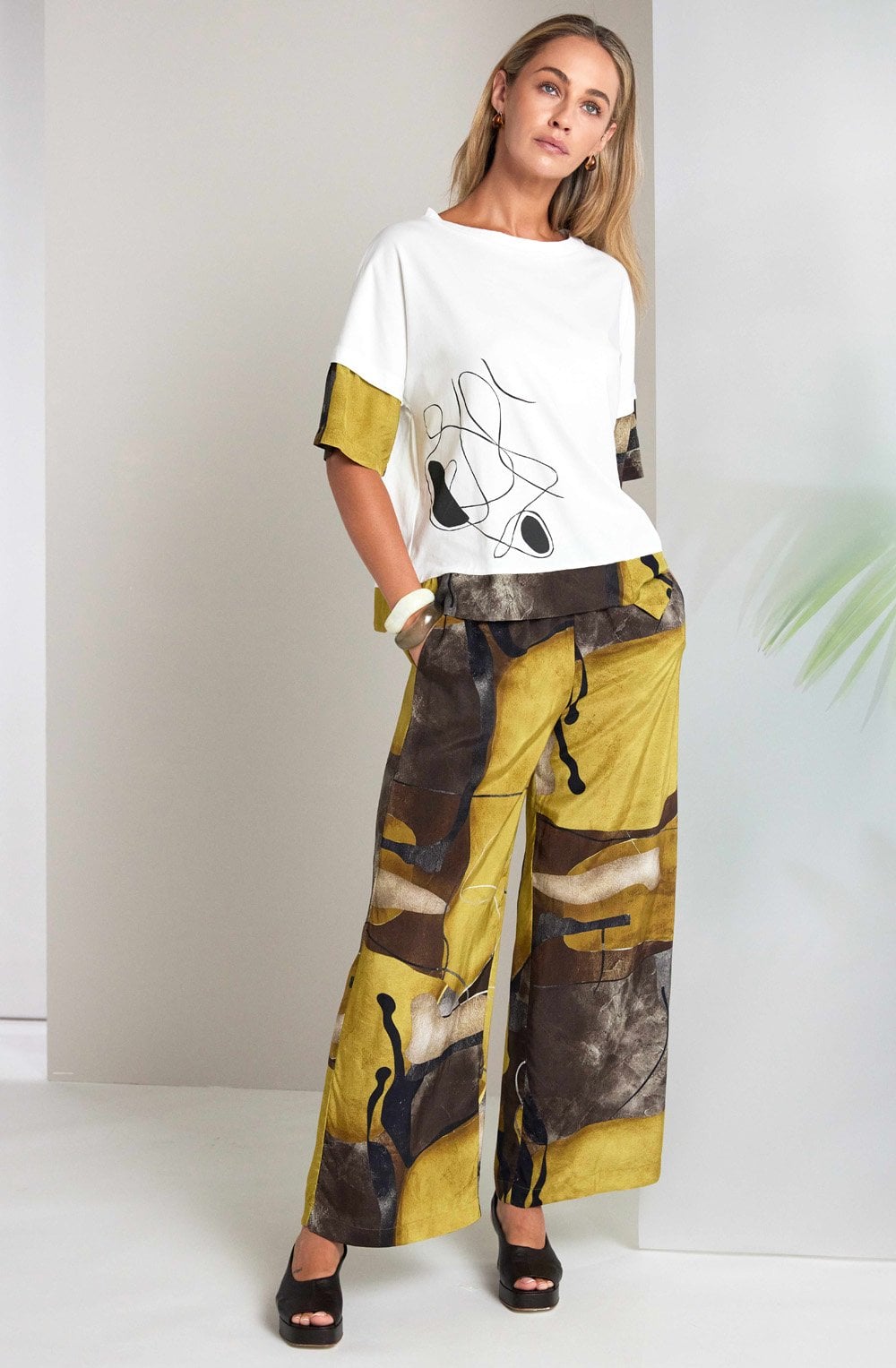 Oasis Silk Touch Wide Leg Trousers