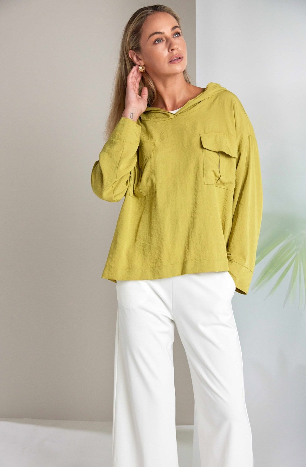 Oasis Statement Pocket Hooded Oversized Top