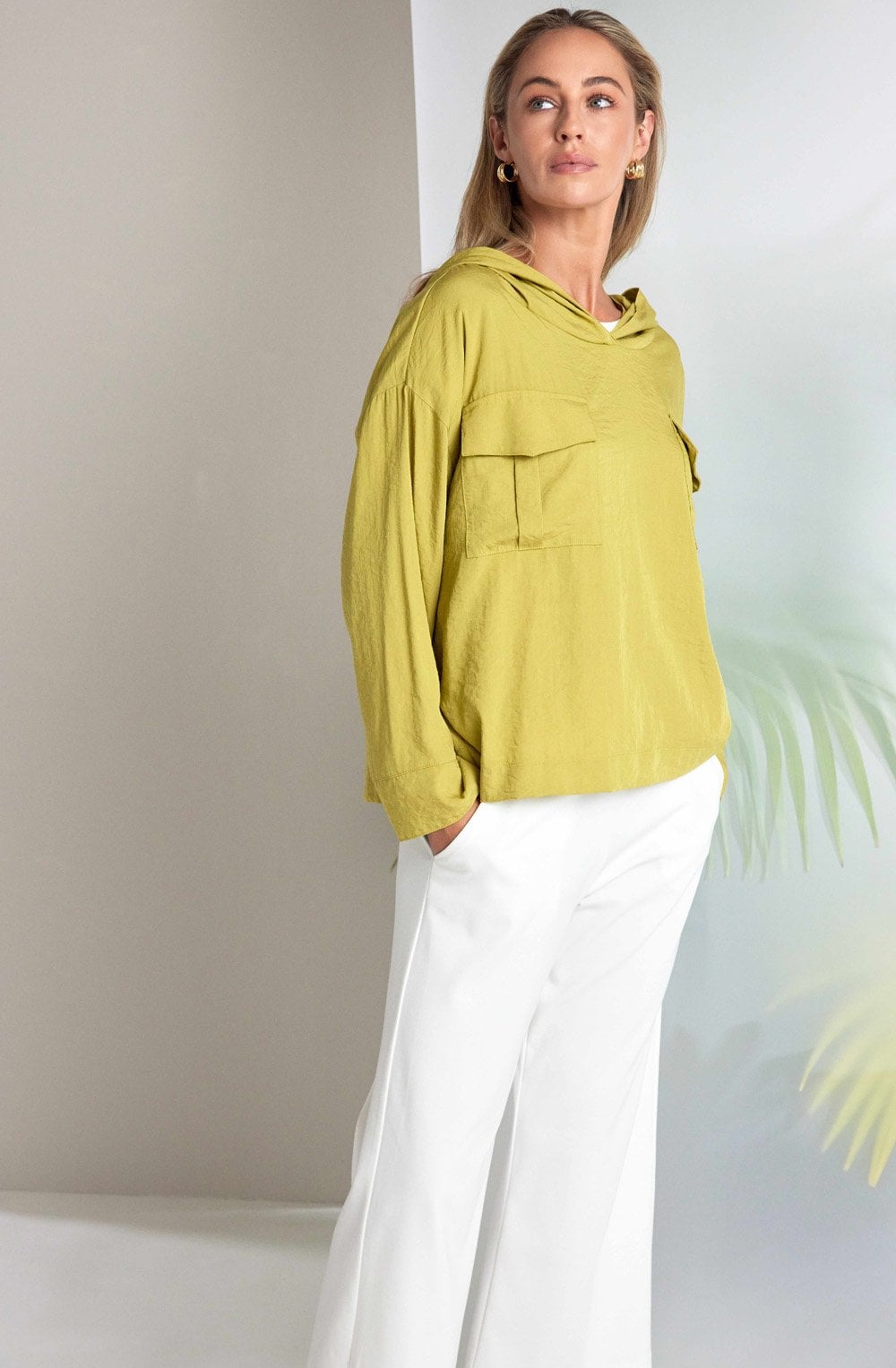 Oasis Statement Pocket Hooded Oversized Top