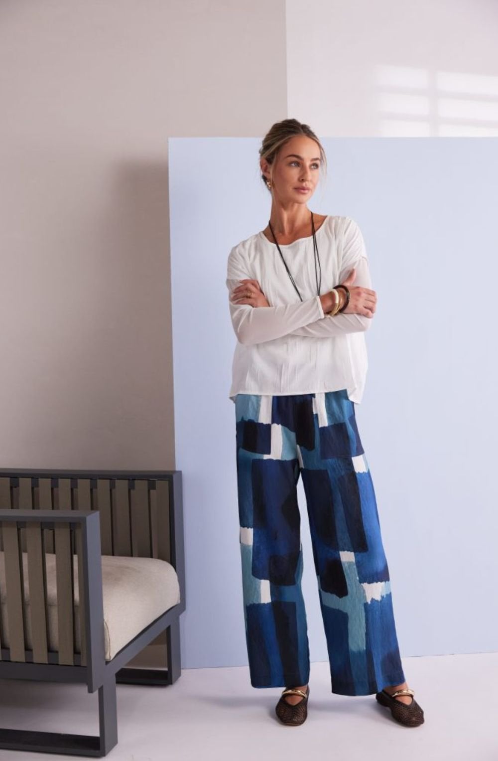 Off-White Circular Design Blouse