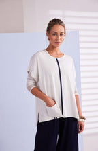 Off-White Contrasting Striped Knit Top