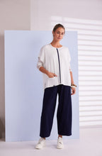 Off-White Contrasting Striped Knit Top