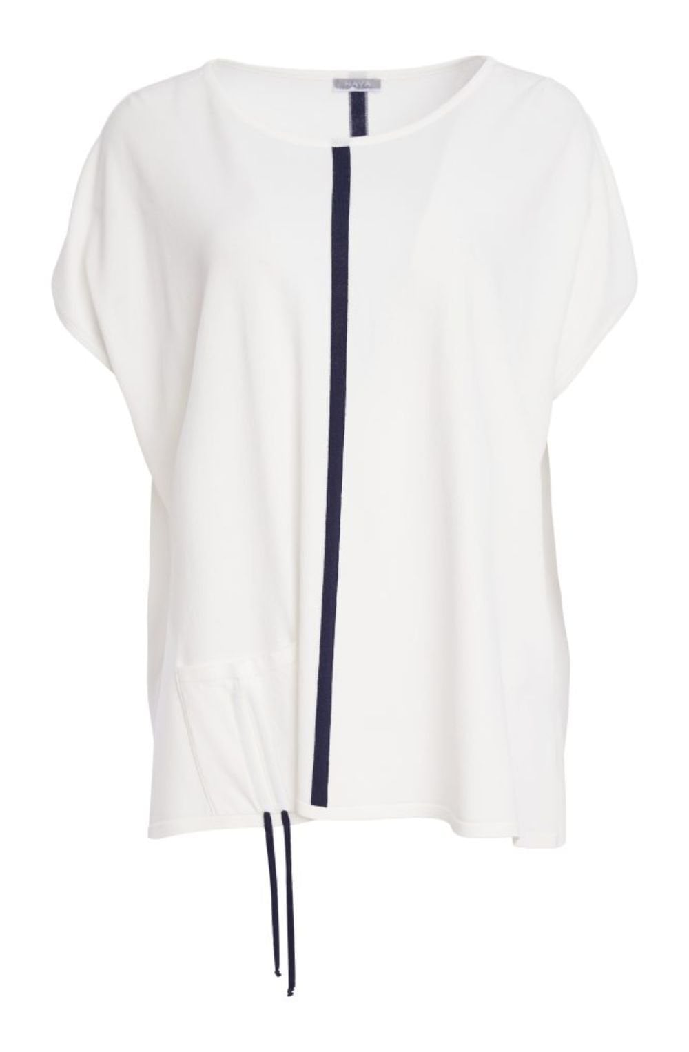Off-White Contrasting Striped Knit Top