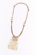 Pebble Angled Shape Marble Necklace