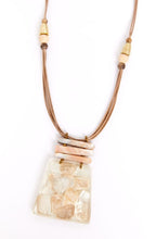 Pebble Angled Shape Marble Necklace