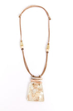 Pebble Angled Shape Marble Necklace