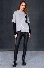 Silver Circle Pattern Oversized Jumper