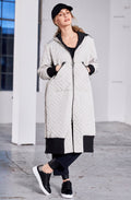 Taupe and Black Padded Coat
