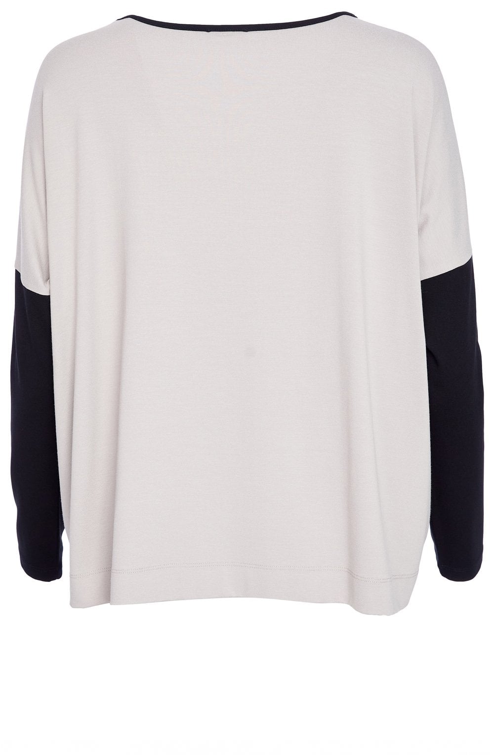 Taupe and Black Placement Print Relaxed Top