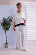 V-Neck Colour Block Sweatshirt