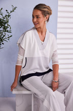 V-Neck Colour Block Sweatshirt