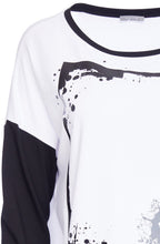 White and Black Cube Design Relaxed Top