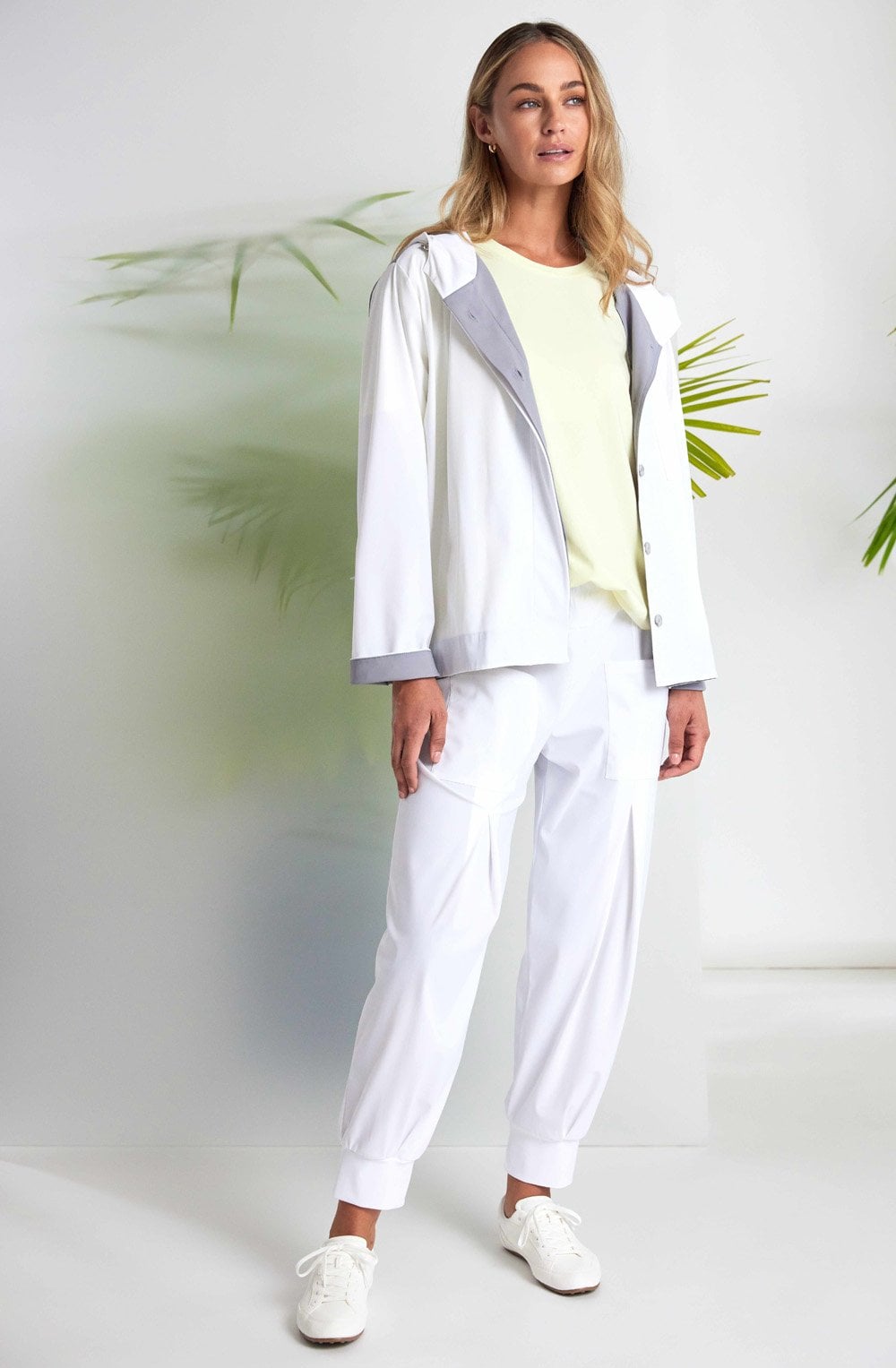 White and Dove Hooded Jacket