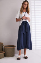 White and Eclipse Tie Detail Dress with Included Necklace
