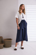 White and Eclipse Tie Detail Dress with Included Necklace