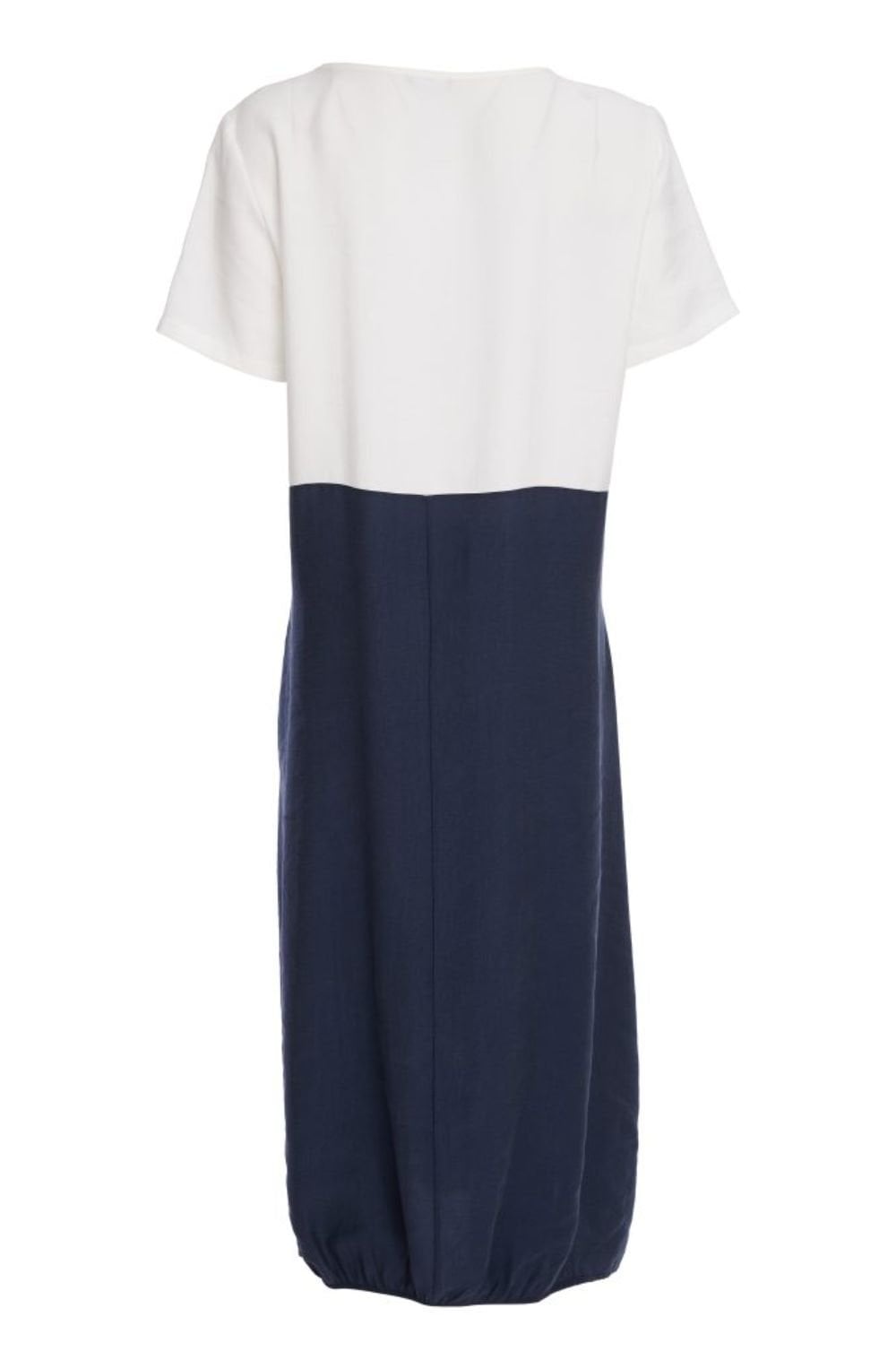 White and Eclipse Tie Detail Dress with Included Necklace