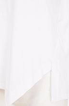 White Asymmetric Hemline Oversized Top